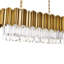 Lustre à niveaux unique / spectaculaire à 9 lumières avec accents de cristal Mamuni