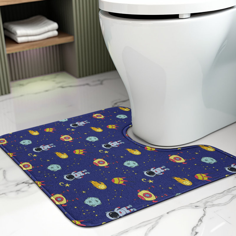 Tapis de salle de bain en U 20 po Alien Multicolor Alien