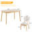 5-Piece Solid Wood Dining Set  for 4 , Modern Kitchen Table with Upholstered Chairs -43239990-43239985