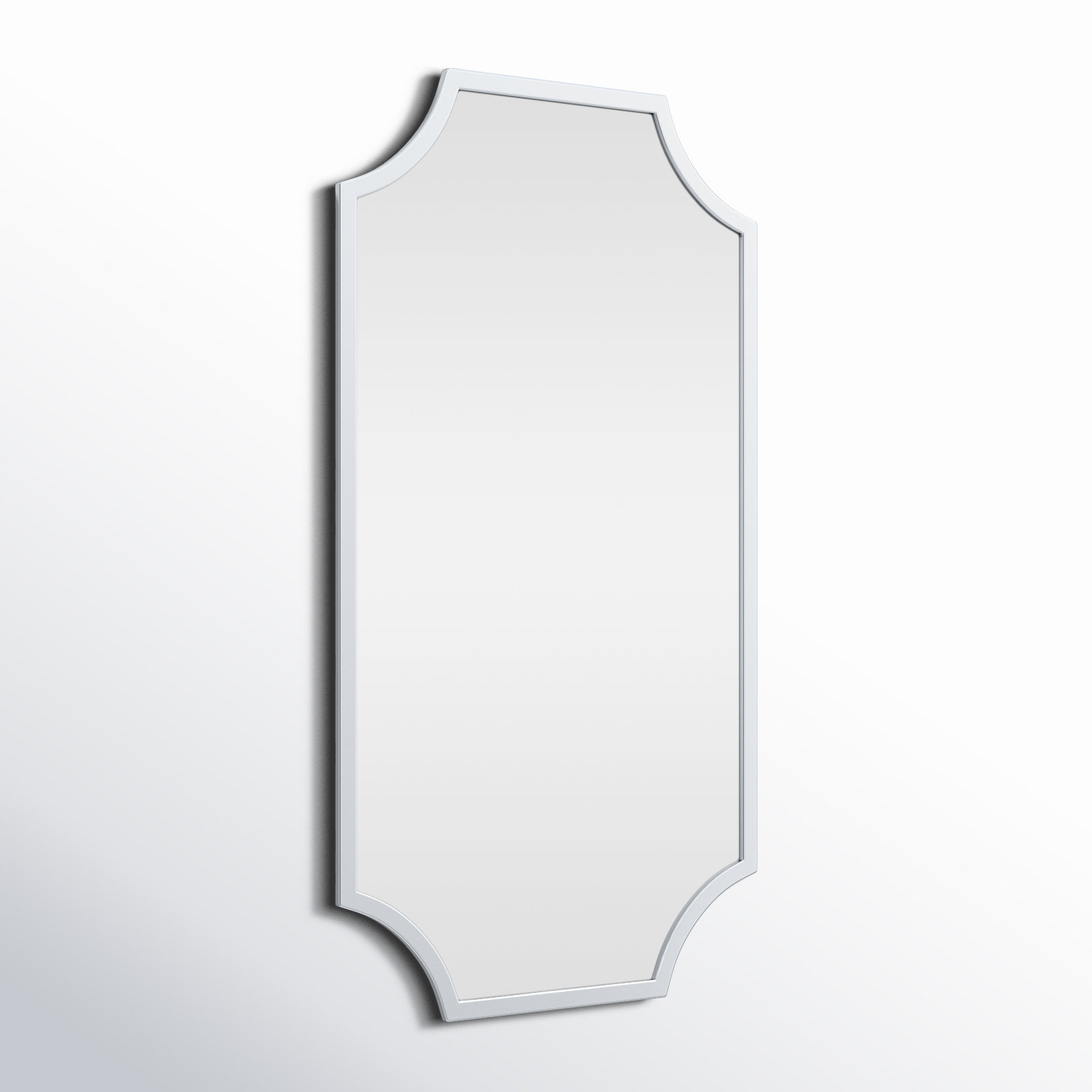 Toretto Metal Scalloped Wall Mirror, Silver