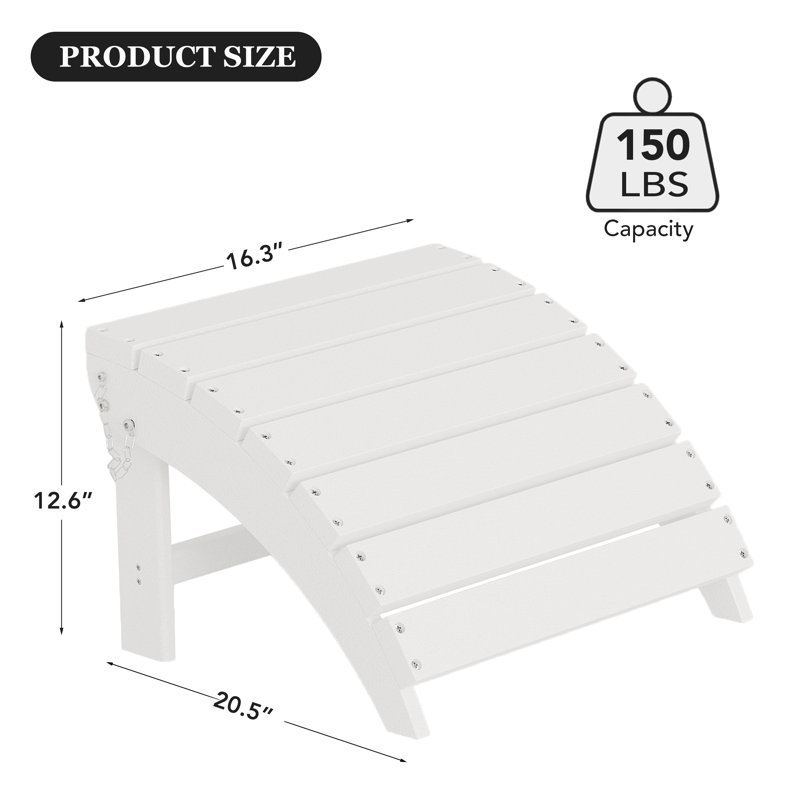 Repose-pieds Adirondack, Blanc