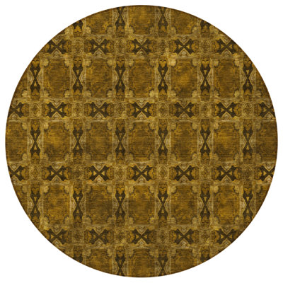 Tapis intérieur antidérapant rond 8 pi