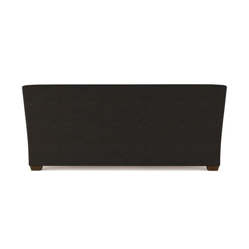 Rivington Flare Square Track-Arm Loveseat, 31" H x 72" W x 37" D, Box Weave Linen Blanc, Ebony