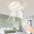 20" Led Bladeless Ceiling Fan Light With Remote Control – Modern Flush Mount Ceiling Lamp With Air Circulation & Adjustable Brightness For Living Room, Dining Room, Or Bedroom, Silent/6-Speed/Dc Motor