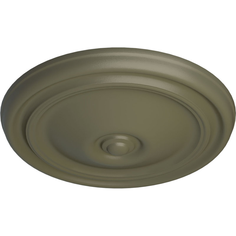 Médaillon de plafond Endurathane Nadia, DE 12 1/8 po x P 3 5/8 po x P 7/8 po (convient aux auvents jusqu'à 4 7/8 po), finition topaze fumée peinte à la main
