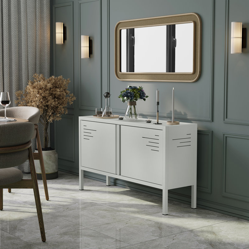 Crédence de rangement l 47 po, Blanc