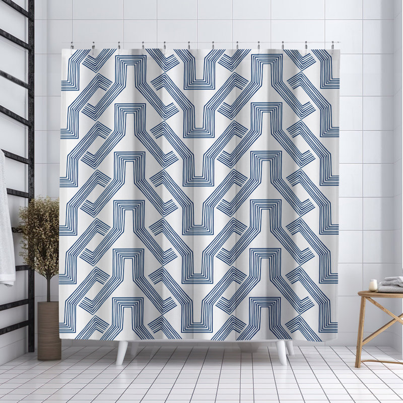 Rideau de douche Coco, Bleu marine