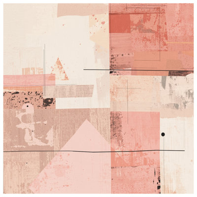 Toile abstraite texturée rose sur toile tendue en plusieurs tailles