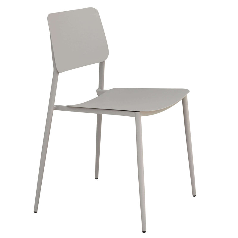 Gainey Armless Stacking Chair, White