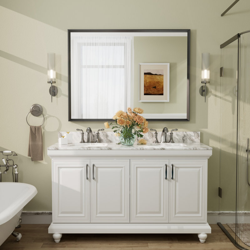 Miroir mural Amara, 48 po x 36 po, Matte Black