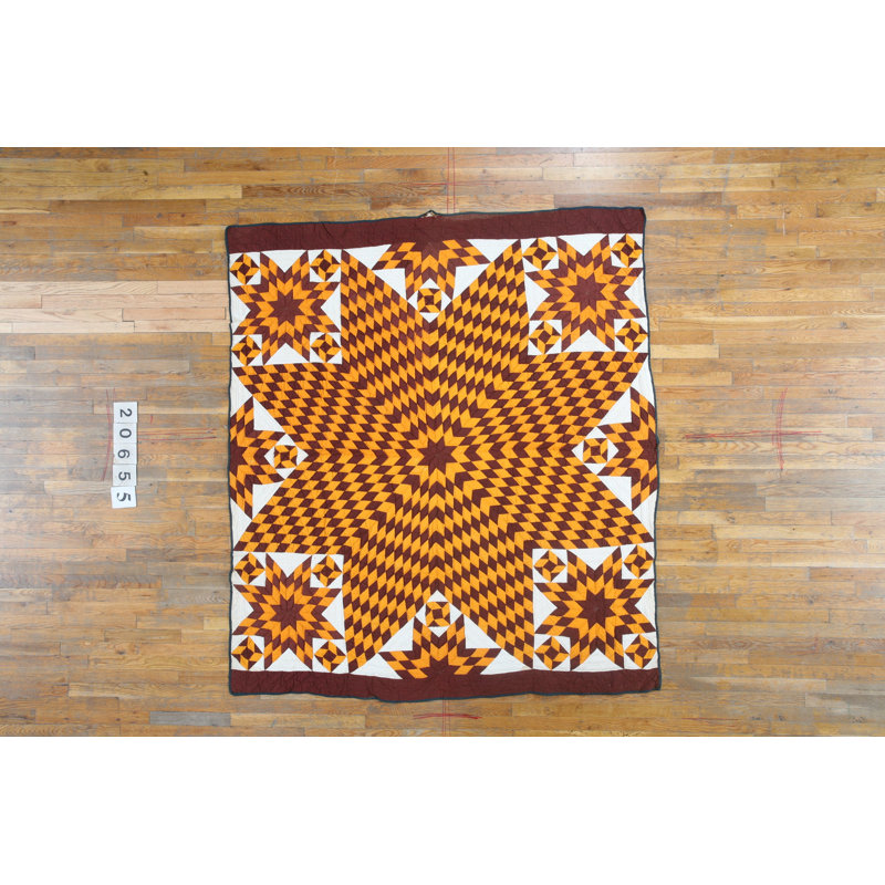 Geometric Medallion Wool Hand Knotted Pile 1920s American Usa Multicolor Jewel Tones Antique Rug