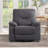 38.2" Wide Modern Comfortable Chenille Swivel and Rocker Manual Recliner with Removable Armrests(Set Of 2)-408000293