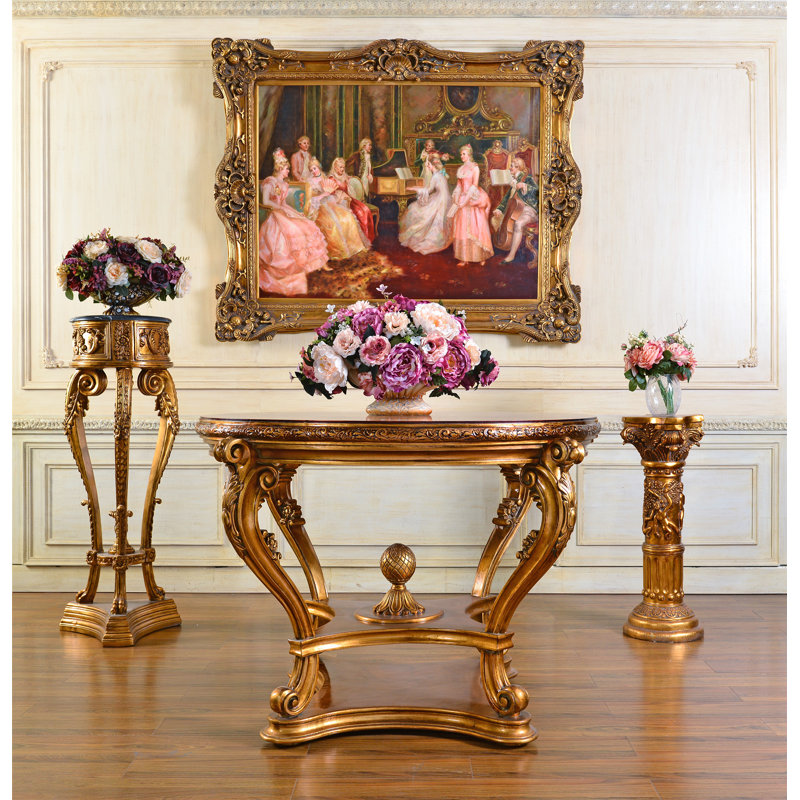 Regency 48'' W Glass Console Table