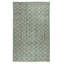 Tapis turc fait à la main de couleur verte 4,8 x 7,8 pi pour intérieurs contemporains