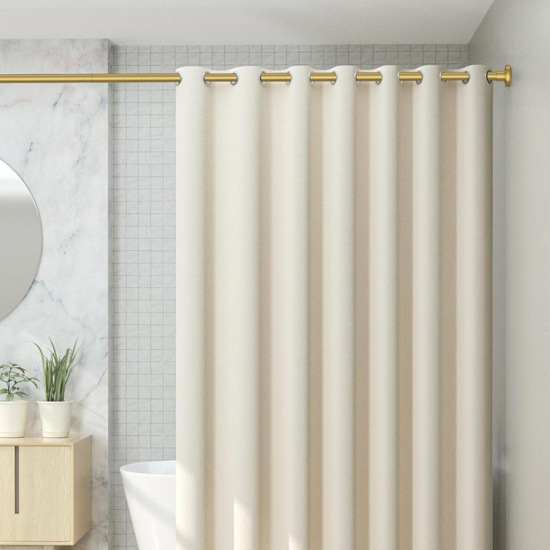Tringle à rideau de douche réglable à ressort en acier inoxydable, sans perçage, résistante à la rouille et durable, facile à installer pour la salle de bain, le placard et la fenêtre