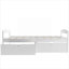 Lit plateforme simple en pin massif de style chambre à coucher simple de style classique blanc avec deux tiroirs de rangement sous le lit