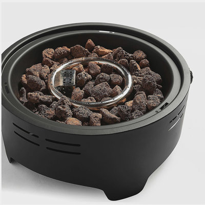15-inch Outdoor Portable Gas Fire Pit, Tabletop Fire Pit with Quick Connect Regulator