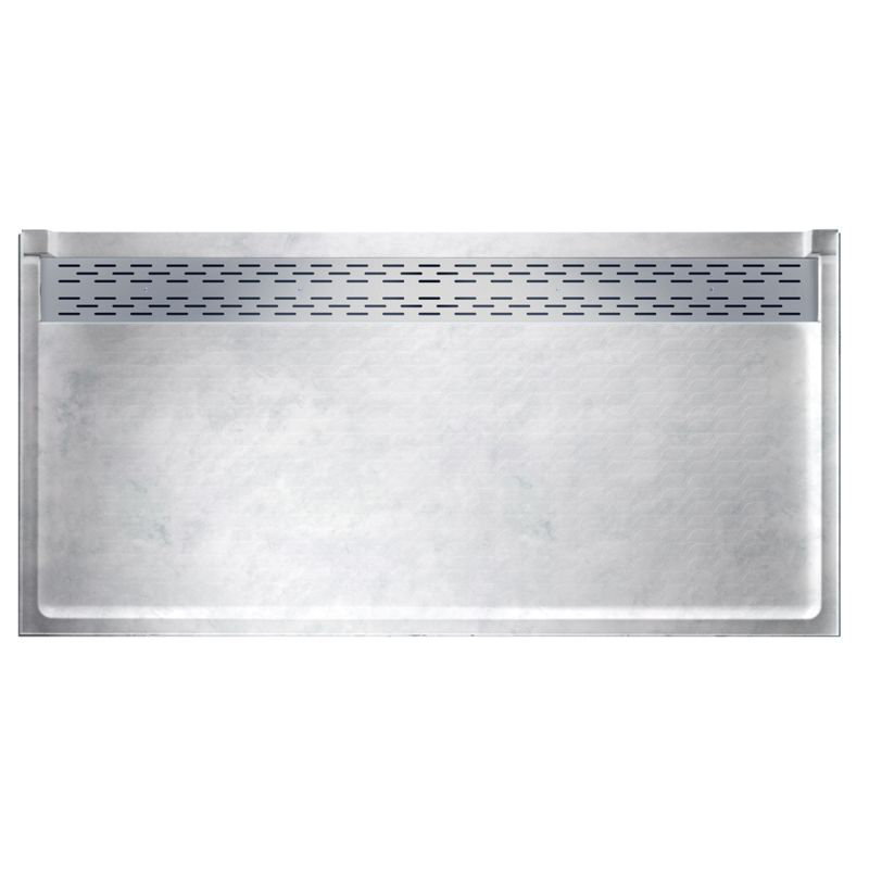 Base de douche 64 po x 34 po Solid Surface, Glace