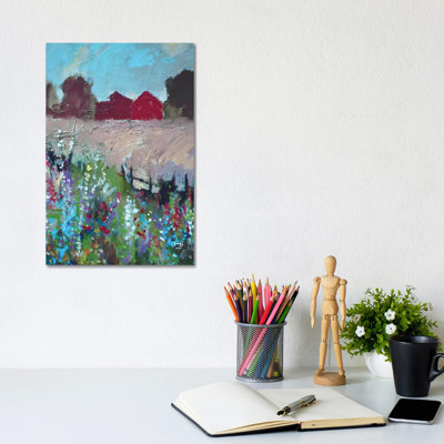 Two Barns by Kip Decker - Wrapped Canvas Painting