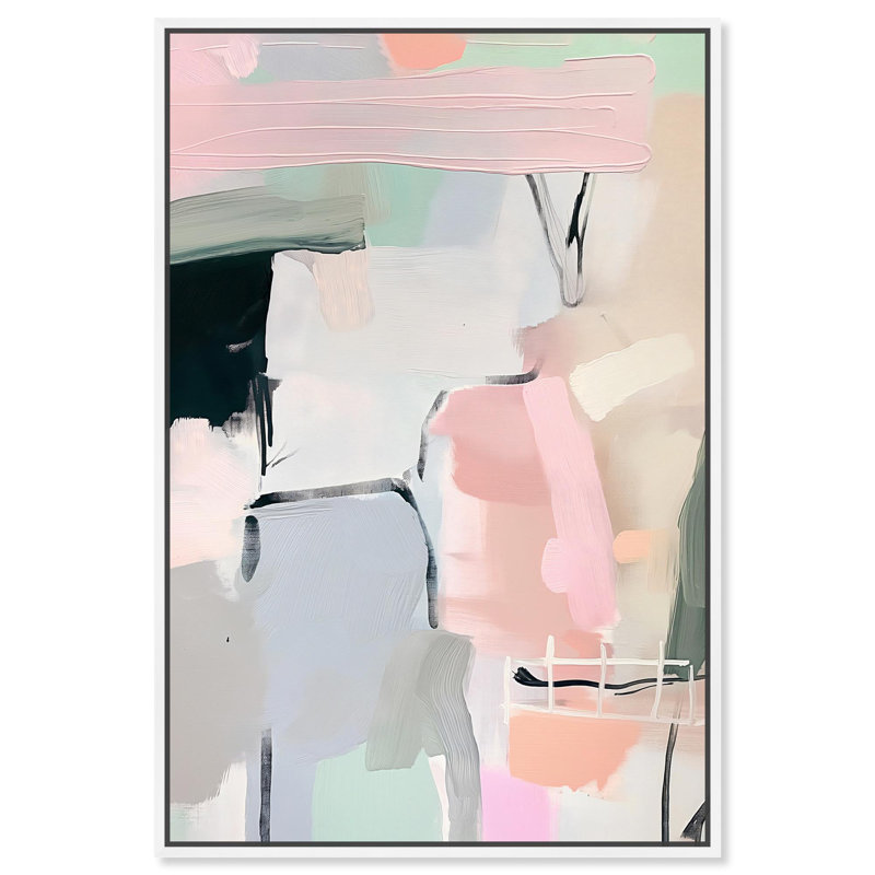 «Pastel Reflections» par Art Remedy, Cadre blanc, H 25 po x l 17 po