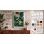 Teal Garden Blooms Botanical - Wrapped Canvas-666951121-666951122