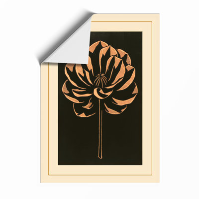 Gilded Lotus Botanical - Framed Print