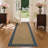 Floral Bordered Machine Washable Rug with Non-Slip Backing Non-Shedding Foldable Soft Low Pile Indoor Carpet-480044382