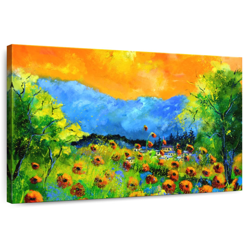 Alvord Blazing Red Poppies, 34" H x 51" W