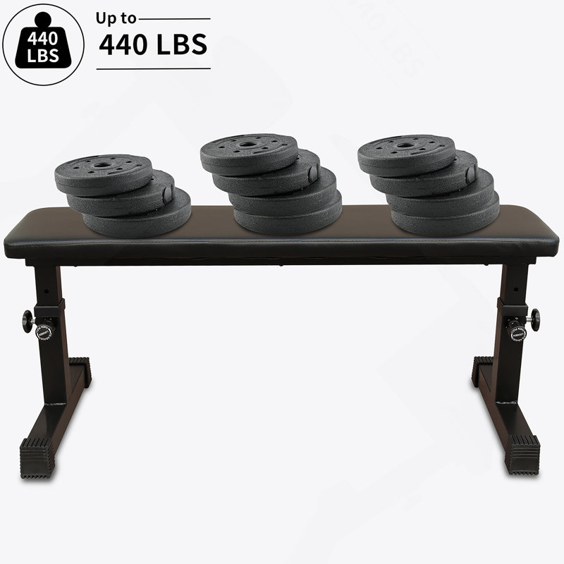 THE Flat Weight Bench For Strength Training W/ 5-Level Adjustable Height