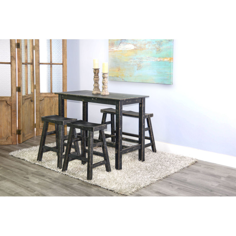 Banc en bois Ashat, H 24 po x l 33 po x P 14,5 po, Sable noir