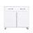 Two Door Side Table-White