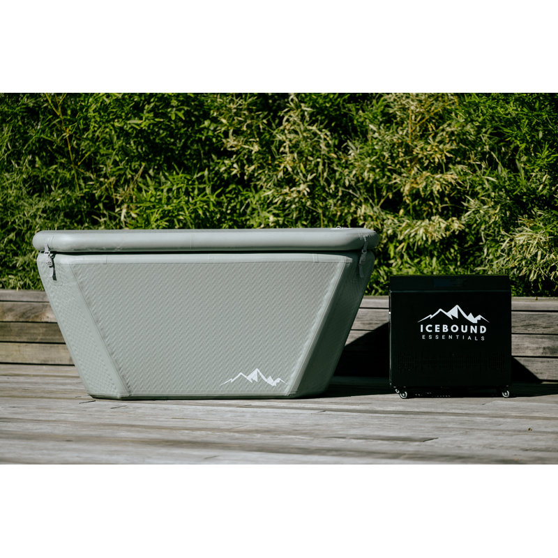 The Endurance Cold Plunge Bundle with 1HP Chiller (French Gray), Black