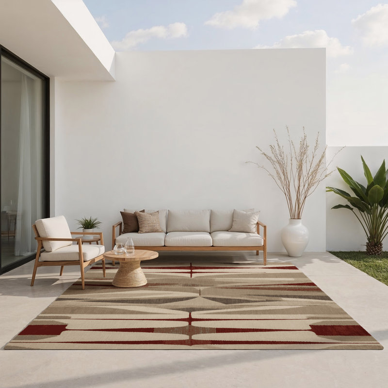 Tapis intérieur et extérieur Facet Fusion, Rectangulaire 3 pi x 5 pi