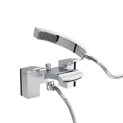Descent 3 Handle Deck Waterfall Faucet Bath Filler with Diverter