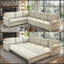 Canapé-lit modulaire rembourré en chenille de 118 L avec lit escamotable et garniture cloutée-1892672665