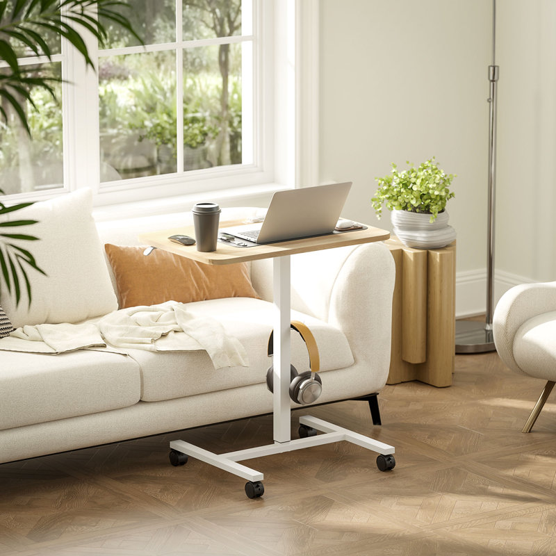 Bureau debout à hauteur ajustable, bureau assis-debout pneumatique, naturel