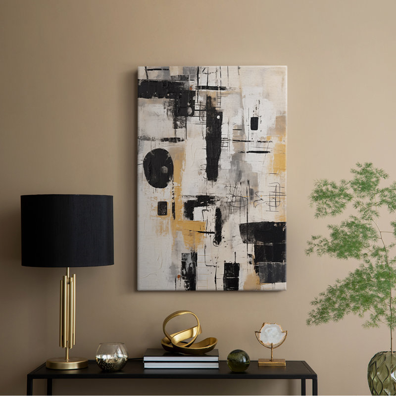Série ABSTRACT CCCCXCVI - Toile tendue avec châssis de qualité supérieure - Prêt à être accroché, H 48 po x l 32 po