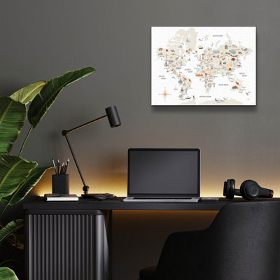 Art mural en verre «Around the world 1» par Laura Marshall