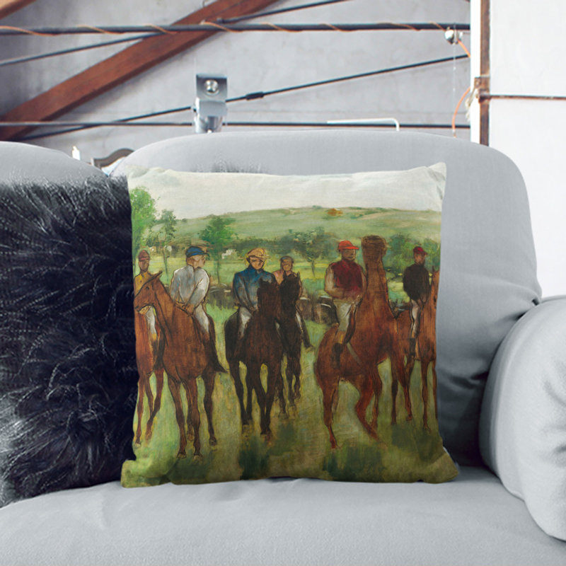 The Horse Riders Square Throw Cushion, 55cm H x 55cm W x 20cm D