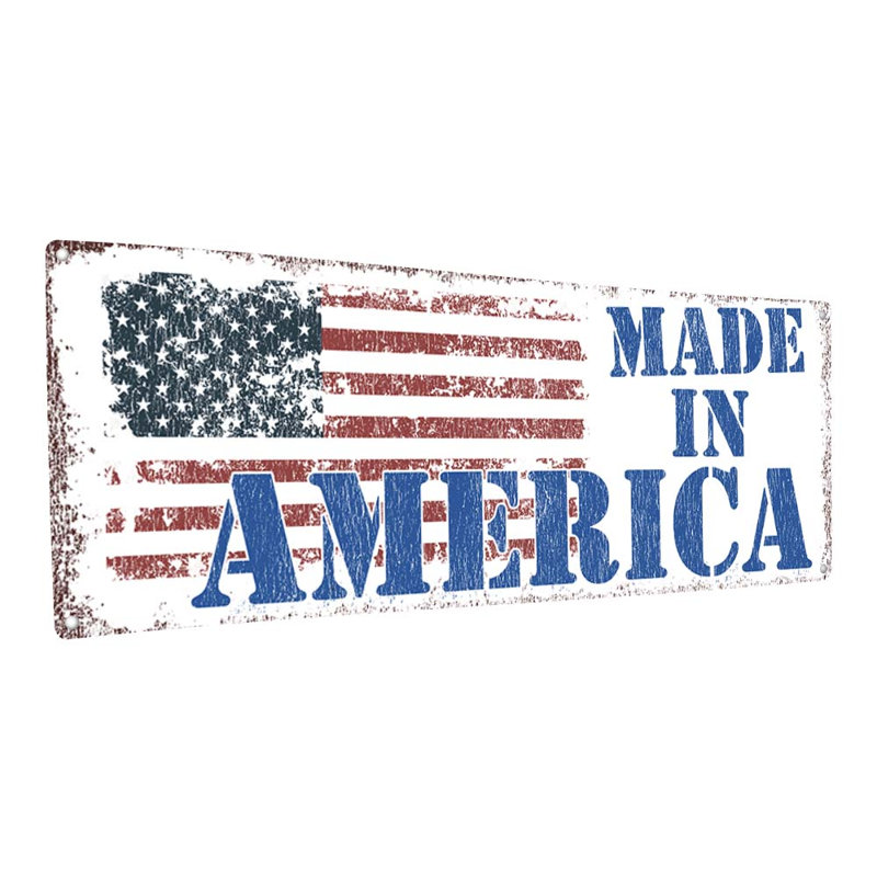 " Made In America ", 11.5" H x 31" W