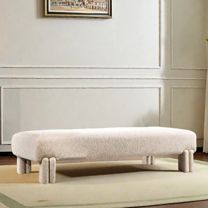 Banc en tissu, magasin de vêtements, chaussures à langer et repos, H 16,54 po x l 62,99 po x P 19,69 po