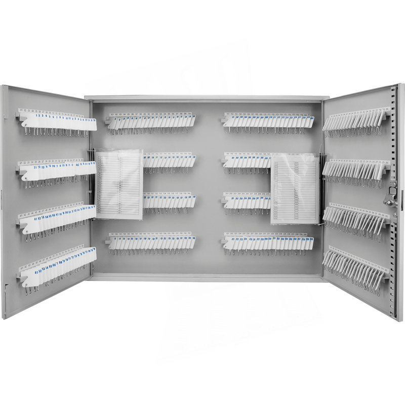 Armoire à clés à position fixe avec serrure à clé d'une capacité de 320, Gris