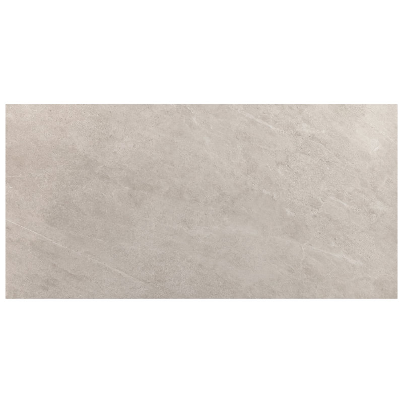 Roche 23,62 po X 47,24 po Carreau de plancher et de mur en porcelaine matte (15,49 pieds carrés / caisse), Lin blanc