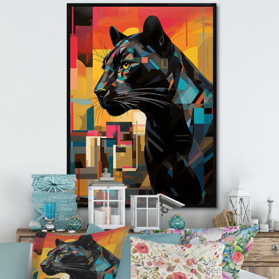Popart sur fond noir et orange