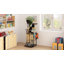 Organisateur de jardin pour le garage, supports de rangement utilitaires avec crochets, organisateur de porte-outils de jardin en métal pour manche long, balai, pelle, râteau, support lourd robuste pour l'extérieur, cour, noir