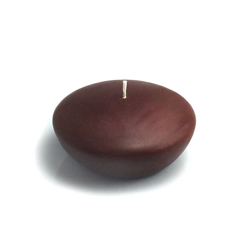 Bougie flottante non parfumée, 1.5", Marron, 144