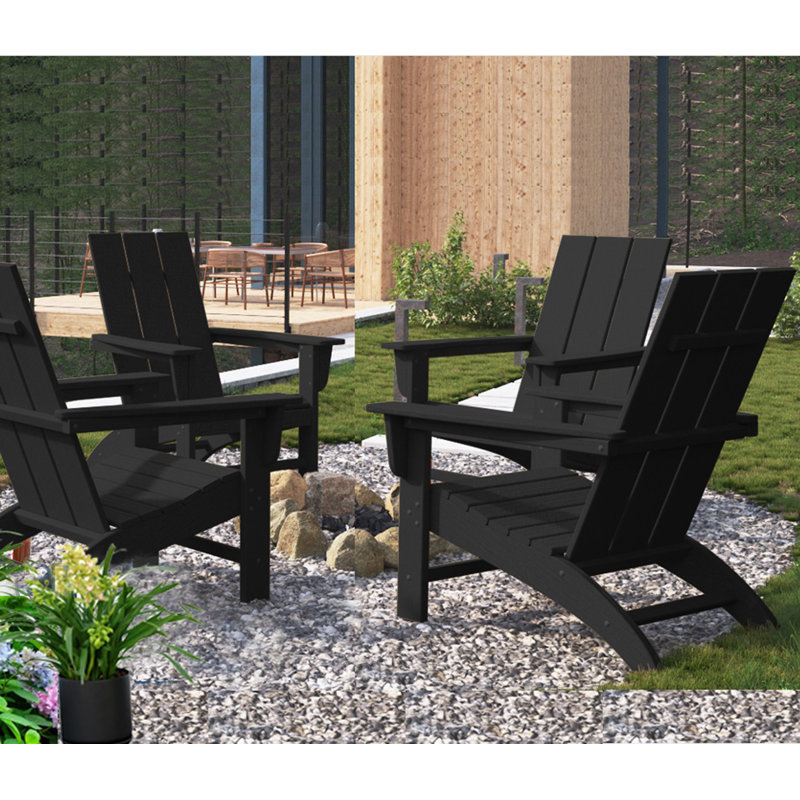 Barbour Outdoor Adirondack Chair, Black