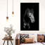 Cheval noir dans le noir sur toile-607744696