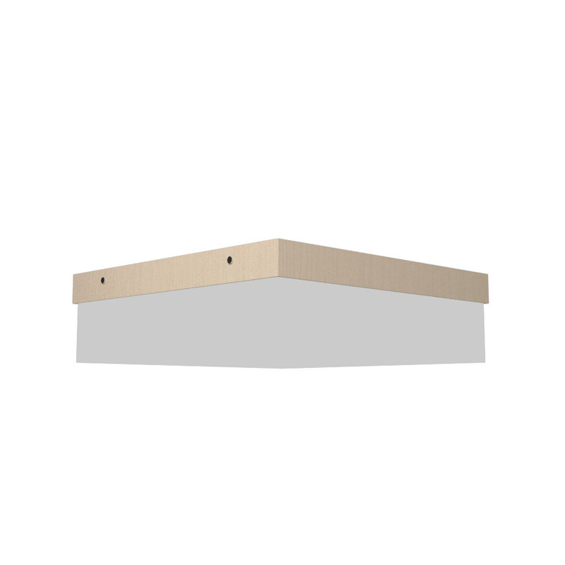 1 - Light LED Flush Mount, 4.88" H x 19.5" W x 19.5" D, Organic Cappuccino