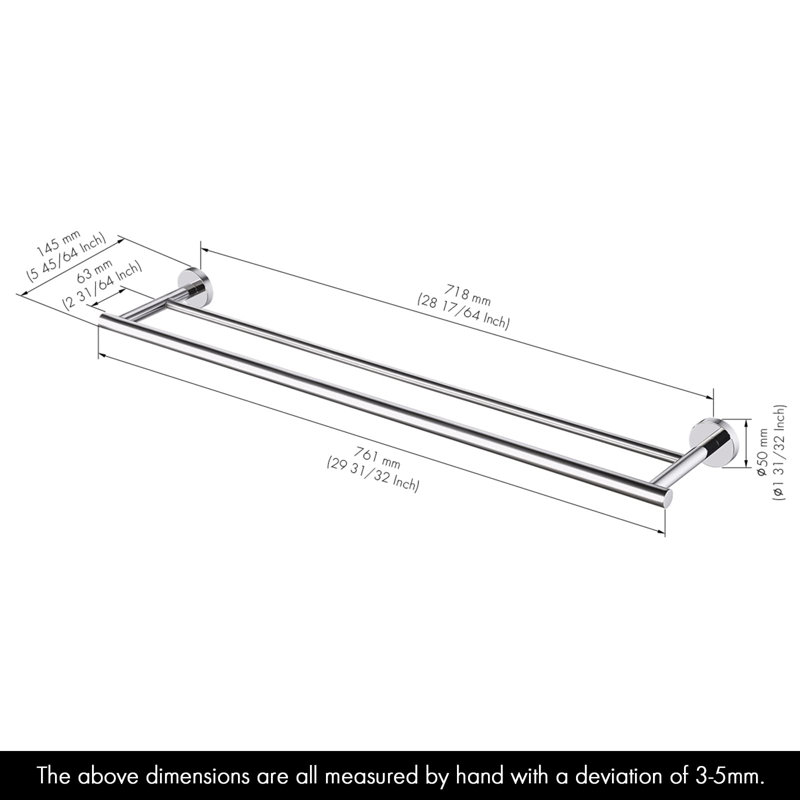 Jae 76.1cm 2 Wall Towel Bar